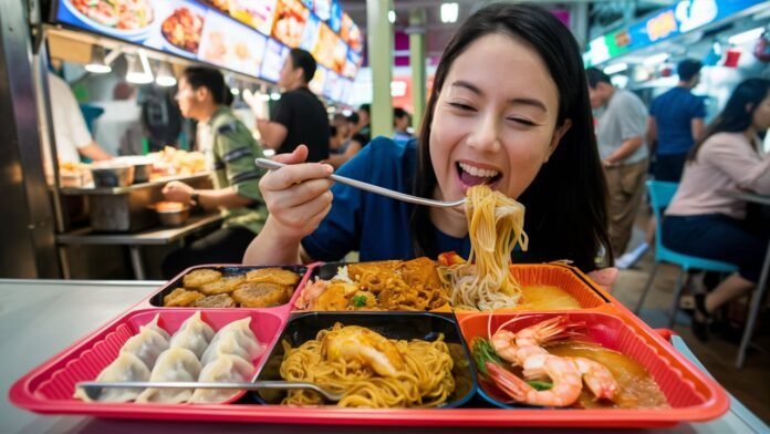 chinatown hawker leftovers consumption